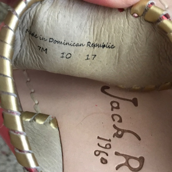 Jack Rogers coral and gold sandals - Picture 4 of 4
